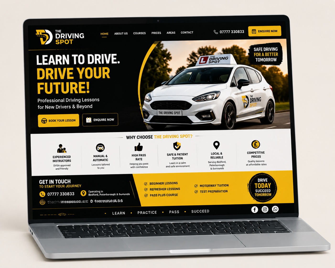 The Driving Spot website built by WebOctals