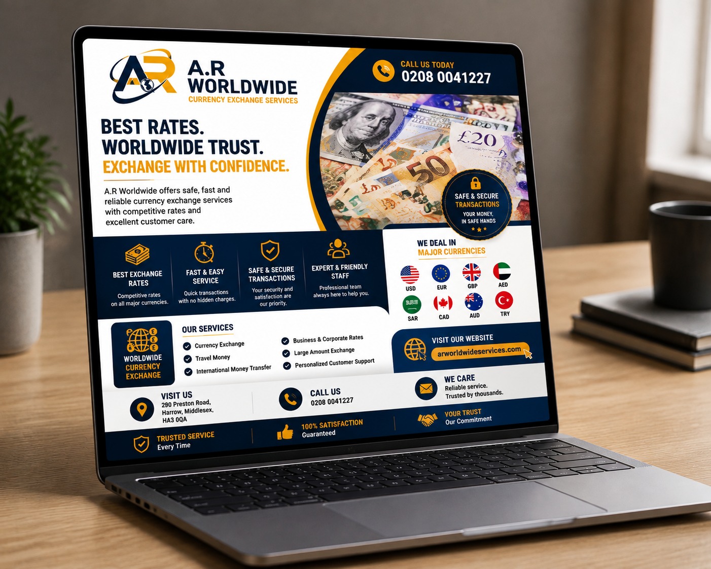 A.R Worldwide website built by WebOctals